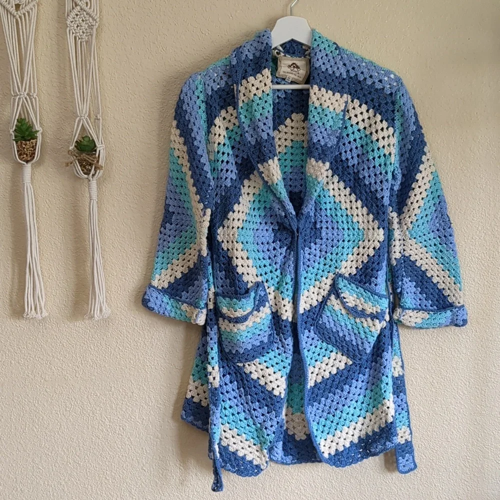 Chasing Unicorns Short Blue Cardigan One Size - Picture 3 of 17